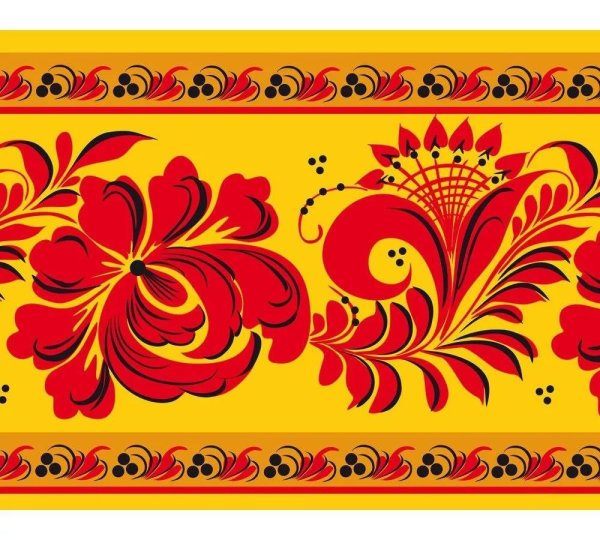 Узоры России Хохломская роспись