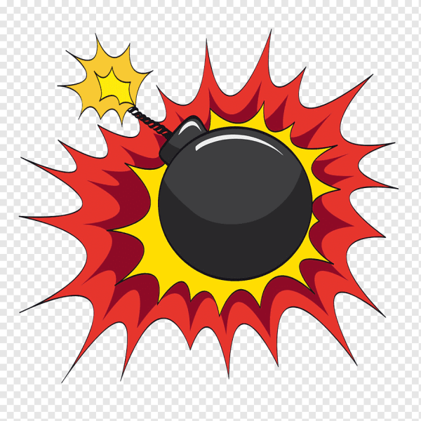 Взрыв бомбы мультяшный