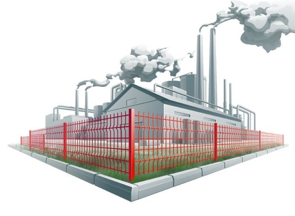 Промышленное предприятие на прозрачном фоне