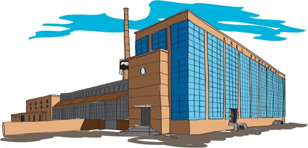 Здание на прозрачном фоне