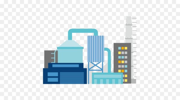 Завод на белом фоне