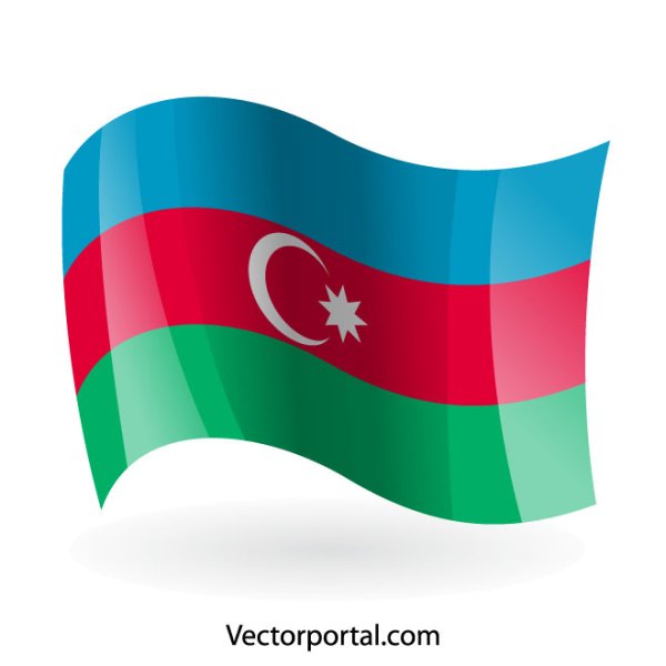 Флаг Азербайджана вектор