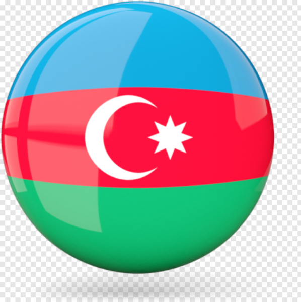 Флаг Азербайджана круглый