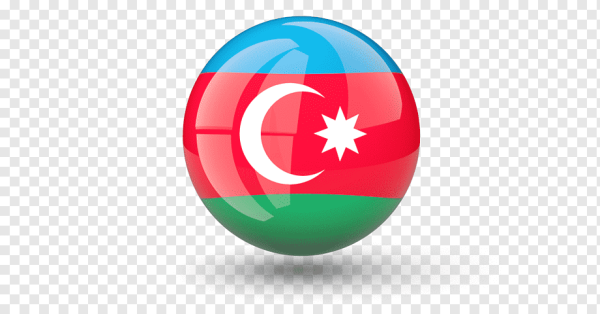 Флаг Азербайджана круглый