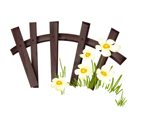 Заборчик на белом фоне