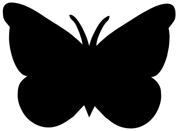 Силуэт бабочки для вырезания