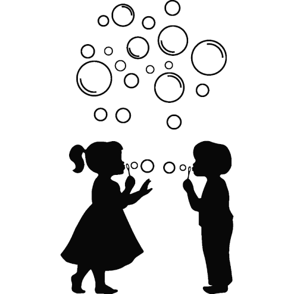 Силуэт мальчика и девочки