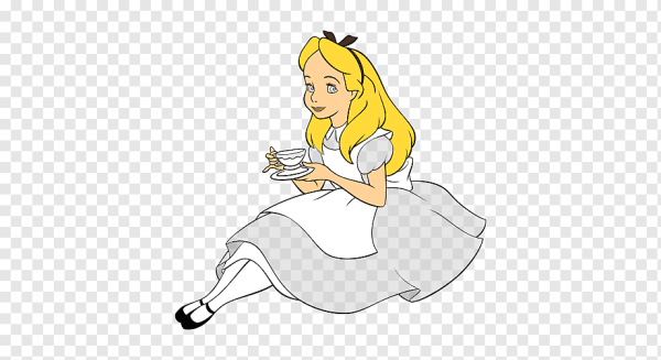 Алиса в стране чудес на прозрачном фоне