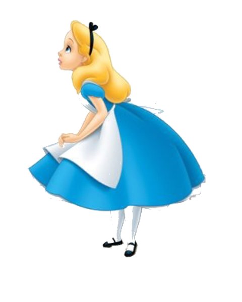 Алиса в стране чудес Дисней на белом фоне