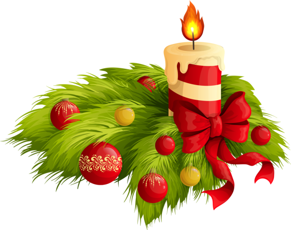 Новогодняя атрибутика на прозрачном фоне