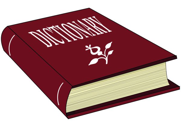 Словарь на прозрачном фоне