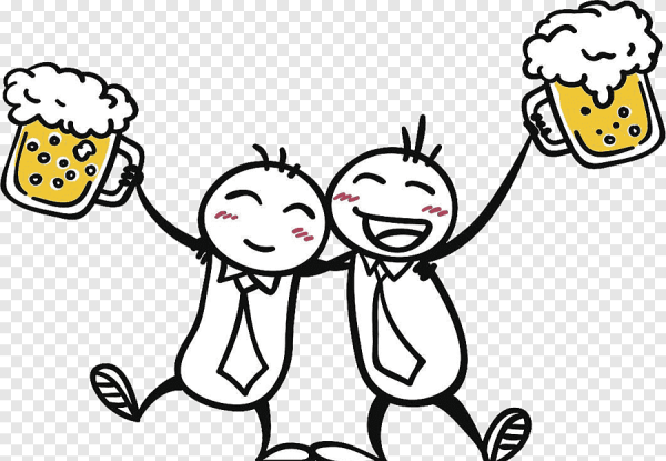 Друзья пиво вектор
