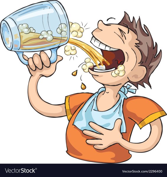 Человек с пивом вектор