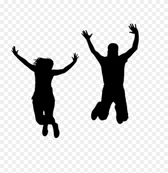 Радостный человек силуэт