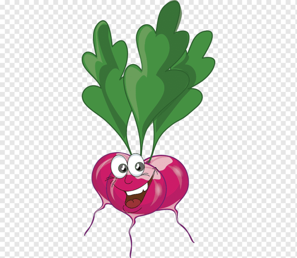 Мультяшные овощи редиска