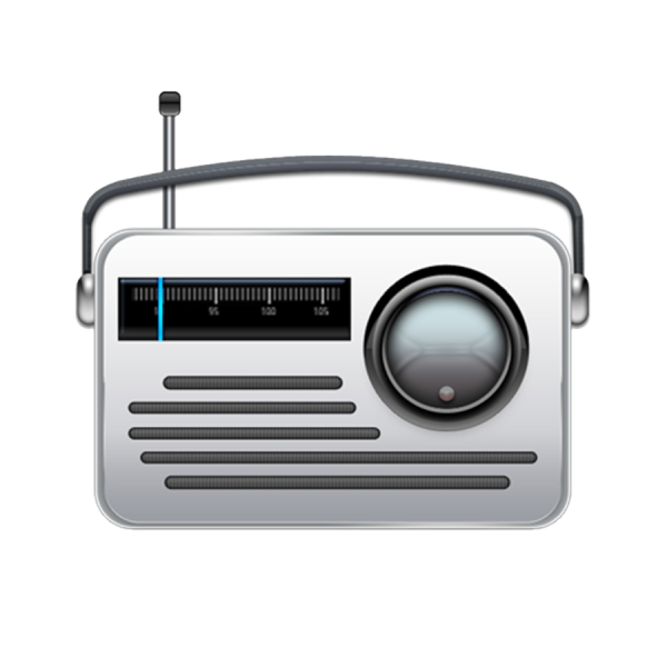 Радиоприемник на белом фоне