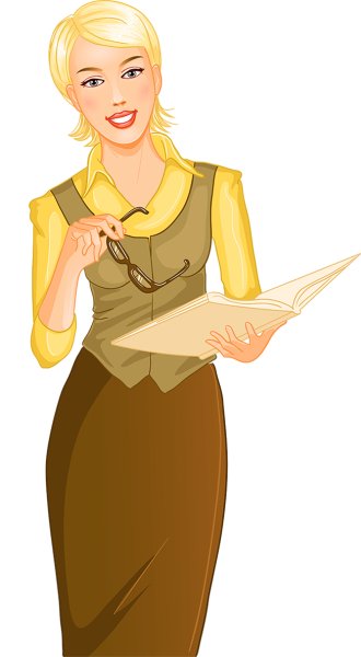 Учитель на прозрачном фоне