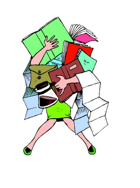 Учитель завален бумагами