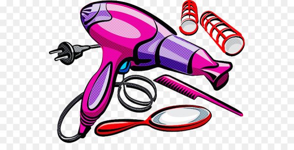 Парикмахерские принадлежности на прозрачном фоне