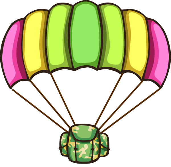 Парашют на прозрачном фоне