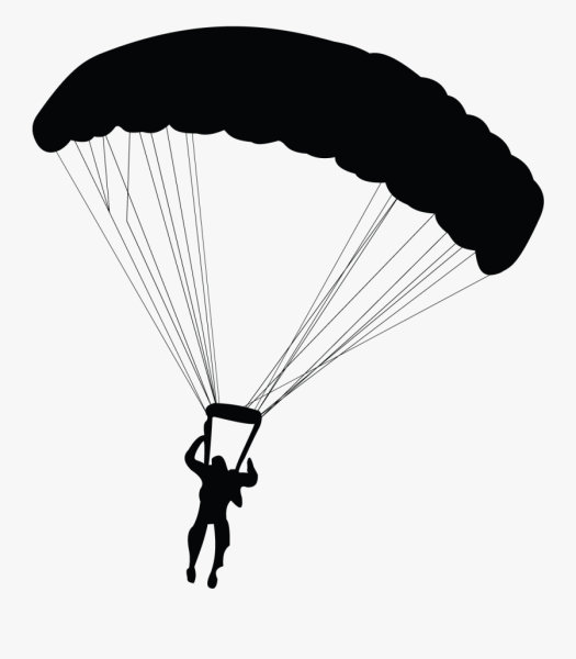 Парашют на белом фоне