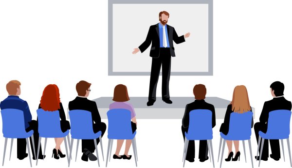 Аудитория людей нарисованная