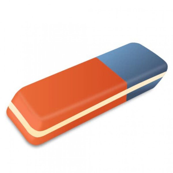 Ластик на белом фоне