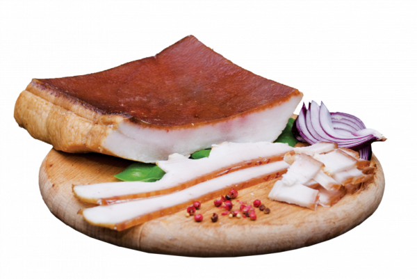 Сало на белом фоне