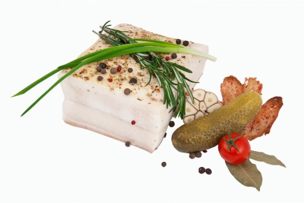 Сало на белом фоне