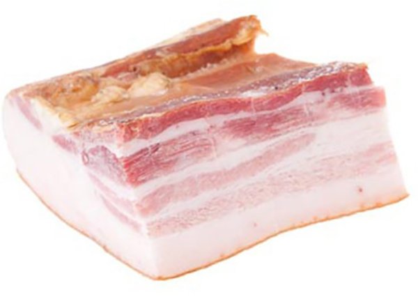 Сало на белом фоне