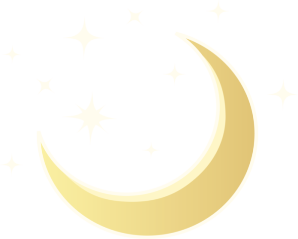 Луна и звезды на прозрачном фоне