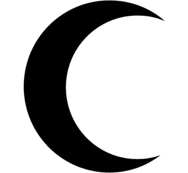 Полумесяц черно белый