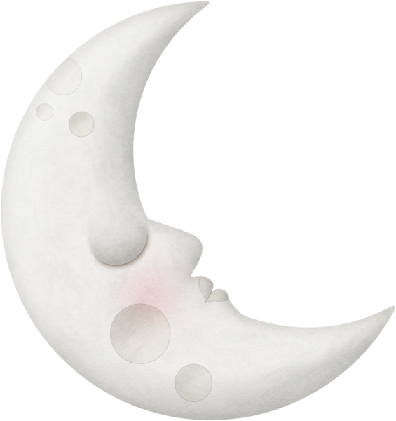 Месяц на прозрачном фоне