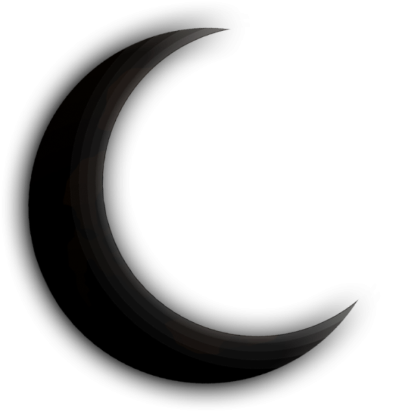 Полумесяц на белом фоне