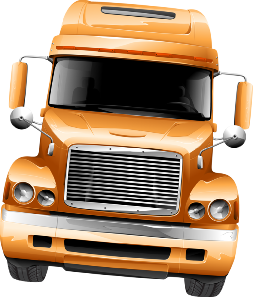 Грузовая машина на прозрачном фоне