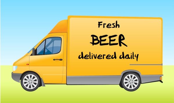 Машина доставки на прозрачном фоне