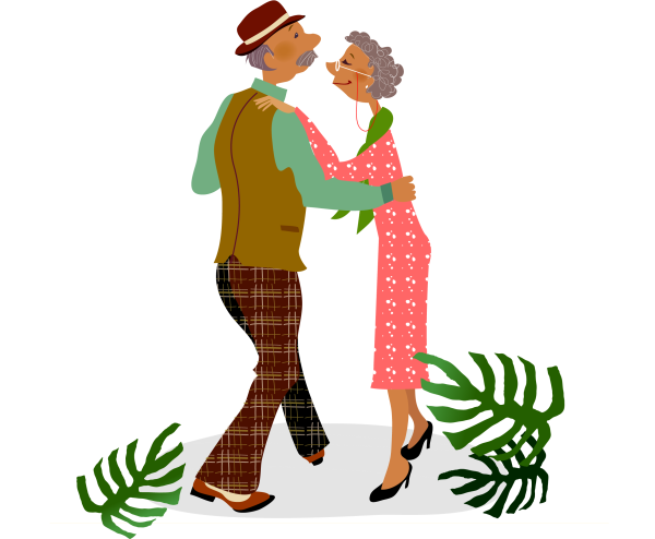 Пенсионеры иллюстрация