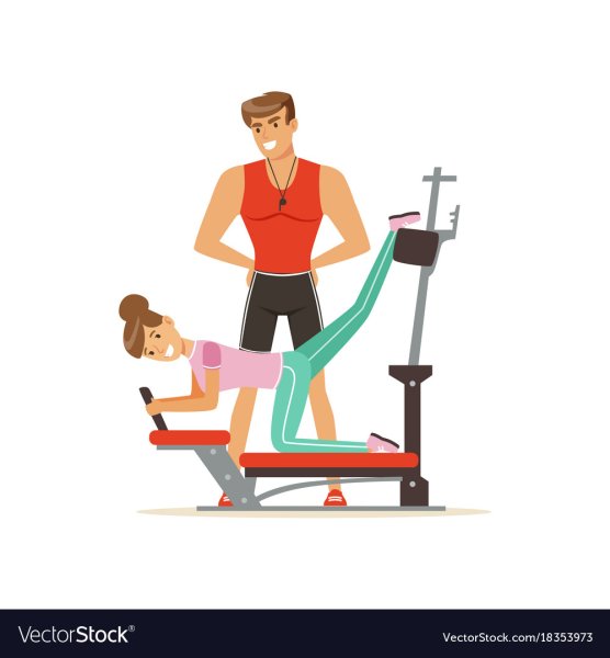 Иллюстрации фитнес тренера
