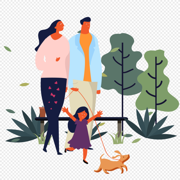 Современная семья иллюстрация