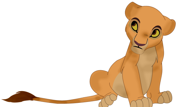 Король Лев Нала и Киара на белом фоне