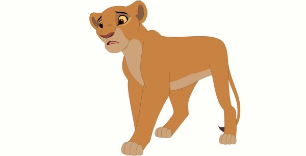 Король Лев Киара на белом фоне