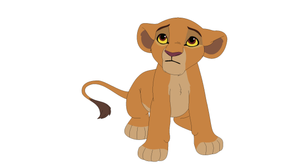 Киара из Король Лев на белом фоне