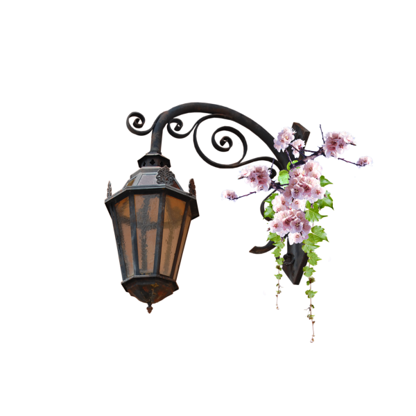 Уличный фонарь на прозрачном фоне