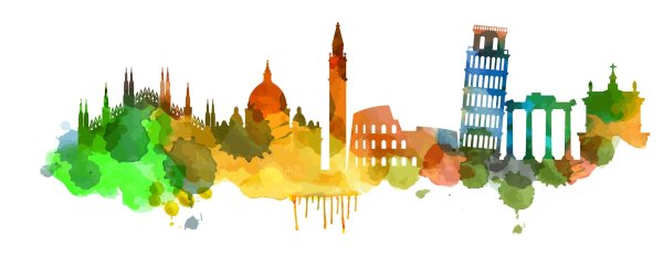 Италия достопримечательности вектор