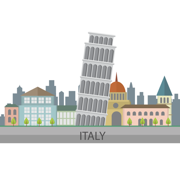 Символы Италии вектор