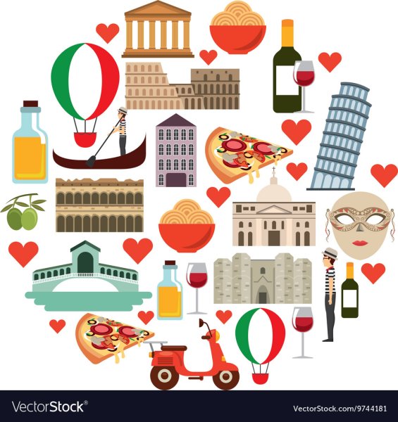 Италия достопримечательности вектор