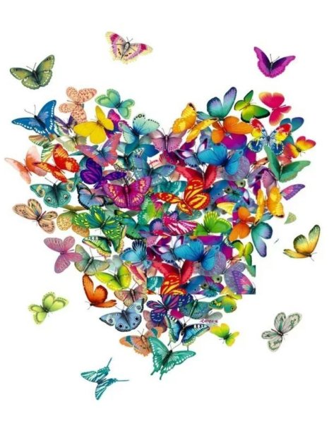 Сердце из бабочек