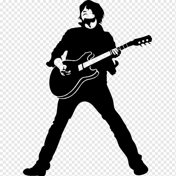 Виктор Цой в полный рост с гитарой