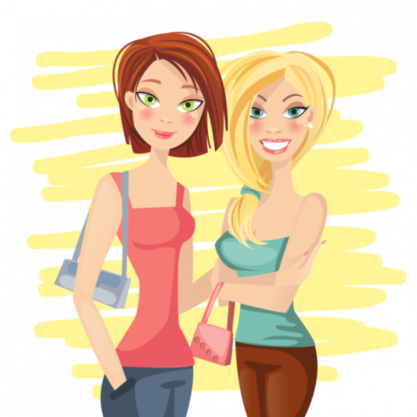 Подружки вектор