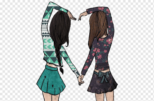 Подруги рисунок